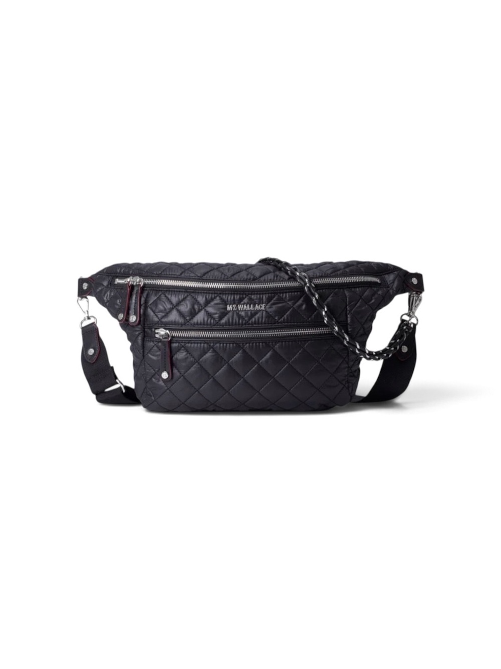 MZ Wallace Crosby Crossbody Sling Bag - Black Nylon
